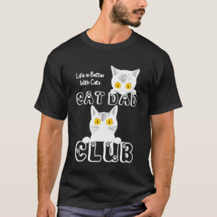 Lustiger Katzenpapa-Club Ehemann Geburtstag Vatert T-Shirt