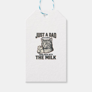 Lustiger Katzenpapa kam mit der Milch Vintage-Shir Geschenkanhänger