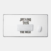 Lustiger Katzenpapa kam mit der Milch Vintage-Shir Schreibtischunterlage (Tastatur & Maus)