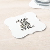 Lustiger Katzenpapa kam mit der Milch Vintage-Shir Untersetzer (angewinkelt)