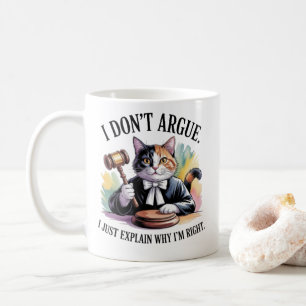 Lustiger Katzenrichter-Mug - Anwalt Ich erkläre nu Kaffeetasse
