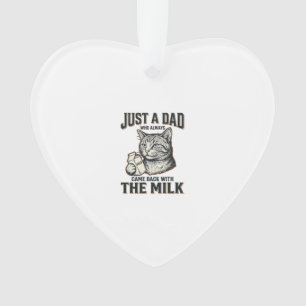Lustiger Katzenvater kam mit der Milch Vintage-Shi Ornament