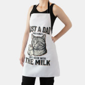 Lustiger Katzenvater kam mit der Milch Vintage-Shi Schürze (InSitu)