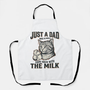 Lustiger Katzenvater kam mit der Milch Vintage-Shi Schürze