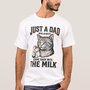 Lustiger Katzenvater kam mit der Milch Vintage-Shi T-Shirt