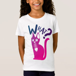 Lustiger Katzenwitz Minimal Rosa Roter Farbverlauf T-Shirt