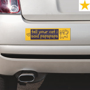 Lustiger Katzenwitz Pspsps Fahrhumor  Autoaufkleber