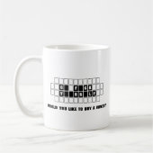 Lustiger Kauf ein Vokal Kaffeetasse (Links)