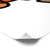 Lustiger Kawaii Chibi Faultier mit Pizza � Süße Ze Poster (Ecke)