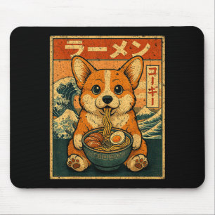 Lustiger Kawaii Ramen Corgi Japanische Nudeln Corg Mousepad