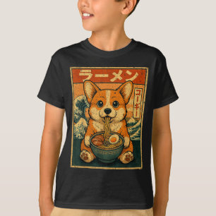Lustiger Kawaii Ramen Corgi Japanische Nudeln Corg T-Shirt