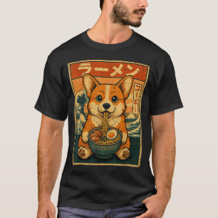 Lustiger Kawaii Ramen Corgi Japanische Nudeln Corg T-Shirt