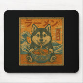 Lustiger Kawaii Ramen Husky Japanische Nudeln Husk Mousepad (Vorne)