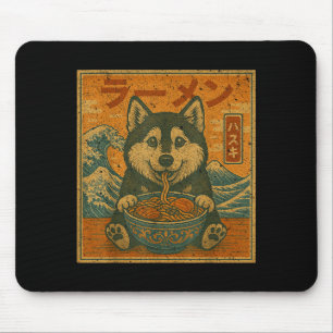 Lustiger Kawaii Ramen Husky Japanische Nudeln Husk Mousepad