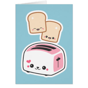 Lustiger Kawaii rosa Toaster