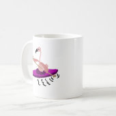 Lustiger Kayaking Flamingo Kaffeetasse (Vorderseite Links)