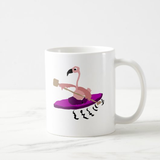 Lustiger Kayaking Flamingo Kaffeetasse (Rechts)