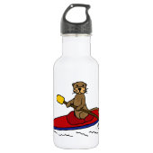 Lustiger Kayaking Otter Trinkflasche (Vorderseite)