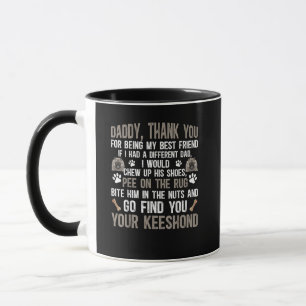 Lustiger Keeshond Hund für Keeshond Papa Tasse