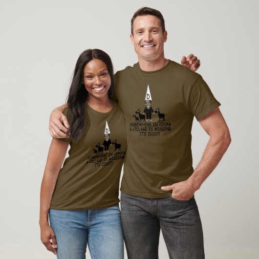 Lustiger Kenyandorfidiot AntiObama T-Shirt (Unisex)