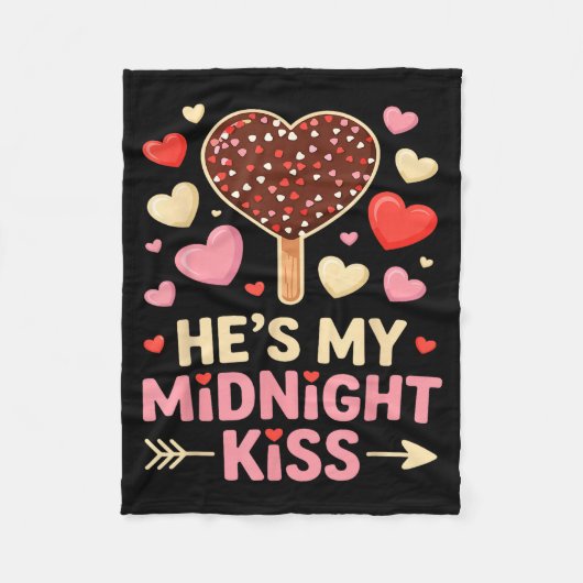 Lustiger Kerl, mein Mitternachtskuss, Valentinstag Fleecedecke (Vorderseite)