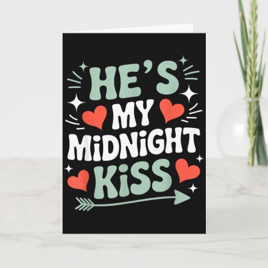 Lustiger Kerl, mein Mitternachtskuss Valentinstag Karte (Vorderseite)