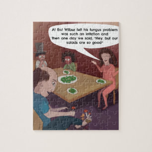 Lustiger Kerl mit Fußpilz zum Abendessen Lustig Puzzle