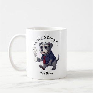 Lustiger Kerry Blue Terrier Hund Geschäftsanzug Ka Kaffeetasse
