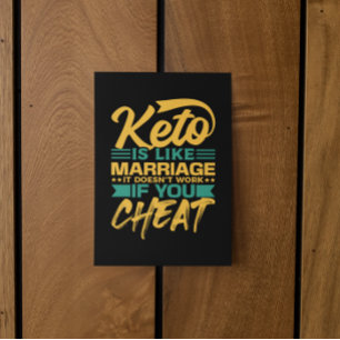 Lustiger Keto-Diät-Cheating-Spruch  Postkarte