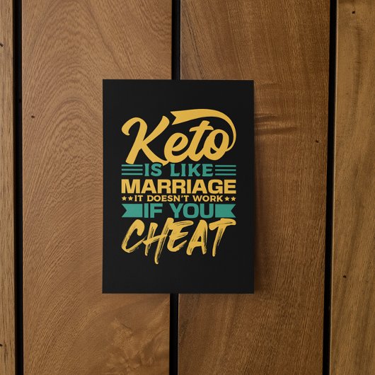 Lustiger Keto-Diät-Cheating-Spruch Postkarte