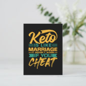 Lustiger Keto-Diät-Cheating-Spruch Postkarte (Stehend Vorderseite)