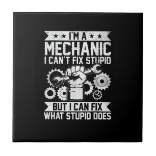 Lustiger Kfz-Mechaniker Ingenieur Männer Frauen Ki Fliese