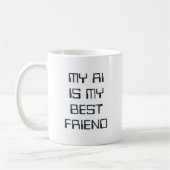 Lustiger KI/Chatbot Geeky Tech-Enthusiast Benutzer Kaffeetasse (Links)