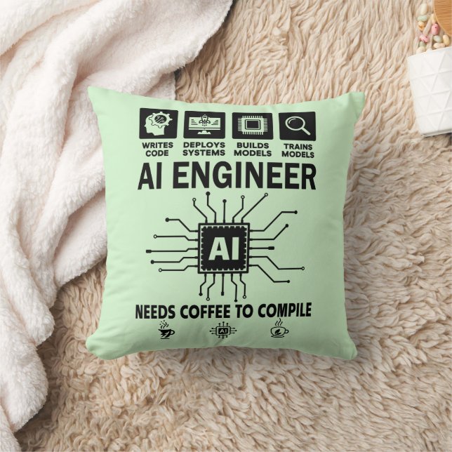 Lustiger KI-Ingenieur Codierer Programmierer Entwi Kissen (Decke)