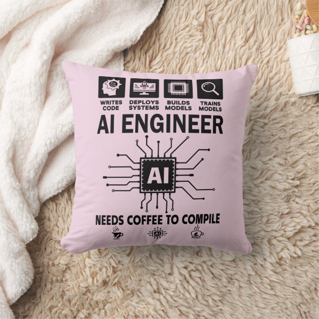 Lustiger KI-Ingenieur Codierer Programmierer Entwi Kissen (Decke)