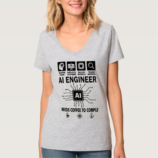 Lustiger KI-Ingenieur Codierer Programmierer Entwi T-Shirt (Vorderseite)