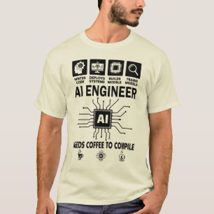 Lustiger KI-Ingenieur Künstliche Intelligenz Techn T-Shirt