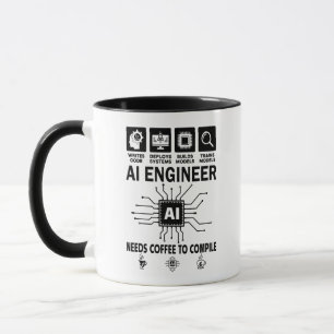 Lustiger KI-Ingenieur Künstliche Intelligenz Techn Tasse