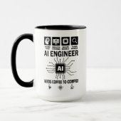 Lustiger KI-Ingenieur Künstliche Intelligenz Techn Tasse (Links)