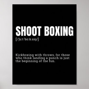 Lustiger Kickbox-Enthusiast Wörterbuch-Definition Poster