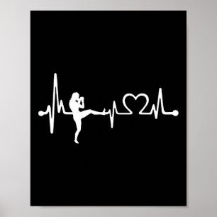 Lustiger Kickbox-Trainer und Spieler-Geschenk Kick Poster