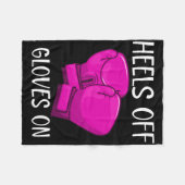 Lustiger Kickboxen-Box-Spruch Fersen ab Handschuhe Fleecedecke (Vorderseite (Horizontal))
