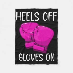 Lustiger Kickboxen-Box-Spruch Fersen ab Handschuhe Fleecedecke