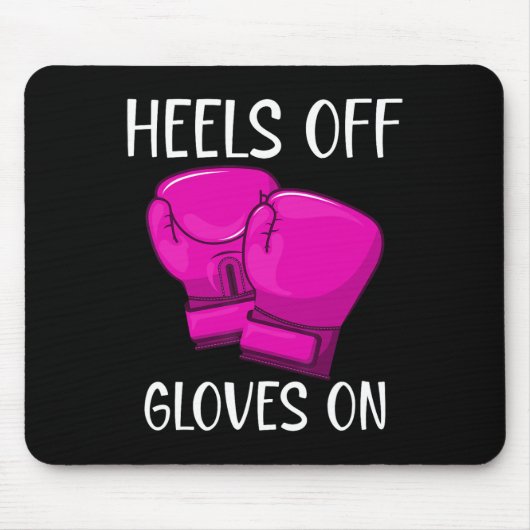 Lustiger Kickboxen-Box-Spruch Fersen Frei Handschu Mousepad (Vorne)