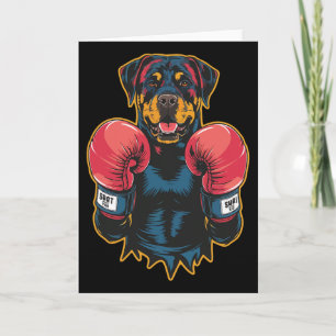 Lustiger Kickboxen- oder Boxen-Boxer-Labrador-Hund Karte