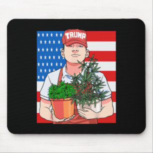 Lustiger Kiffer Stoner Wähle Präsident Trump  Mousepad
