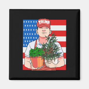 Lustiger Kiffer Stoner wählt Präsident Trump Magnet