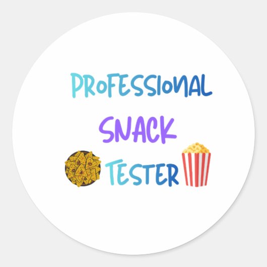 Lustiger Kinder-Experte für Snacktests Runder Aufkleber (Vorderseite)