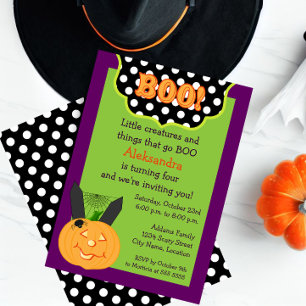 Lustiger Kinder-Halloween-Geburtstag Einladung