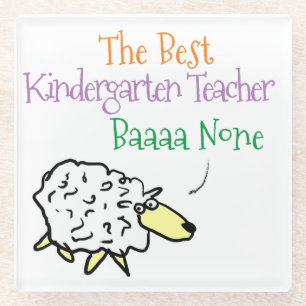 Lustiger Kindergartlehrer Schaf Bestes Baaa Keiner Glasuntersetzer